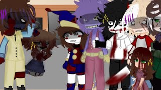 Fandoms react to FNAFPart 1 gacha gachaclub afton aftonfamily fnaf tadc dsmp [upl. by Anyr]