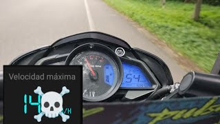 Top Speed de GPS con sprocket 39T  NS 200 FI nuevo record de la moto 🔥 [upl. by Khalin]