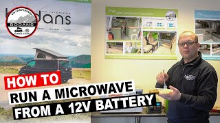 How To Run A MICROWAVE From A 12v Leisure Battery In A VW Campervan Off Grid [upl. by Kcirdled194]