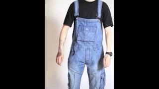 Mens Stonewash Cargo Pocket Dungarees [upl. by Erdda71]