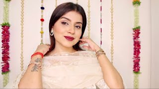 Easy Festive  Diwali Makeup Look ft lorealparisindia  Long Lasting Makeup  Nidhi Chaudhary [upl. by Enomis]