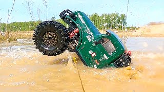 Deep Muddy Mayhem RC Cars Push Limits with Hill Climbs and River Escapades [upl. by Nosnor127]