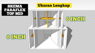 SKEMA BOX PARAFLEX MID TOP 8 INCH DAN 6 INCH REQUEST AN KALIAN miniatur rumahan [upl. by Annahsad]