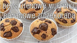 Bezglutenowe muffinki bananowe z czekoladą  Domowe Wypieki [upl. by Yttap542]