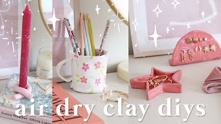 Fun with clay ✨ DIY easy home decor projects using air dry clay [upl. by Wettam]