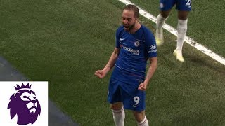 Gonzalo Higuain hits thunderous strike to give Chelsea 21 v Burnley  Premier League  NBC Sports [upl. by Christianna]