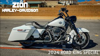 2024 HarleyDavidson FLHRXS Road King Special in White Onyx Pearl  Zion HD Bike of the Week [upl. by Polloch]