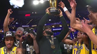 Lakers InSeason Tournament Trophy amp LeBron James MVP Presentation 🏆 [upl. by Batholomew]