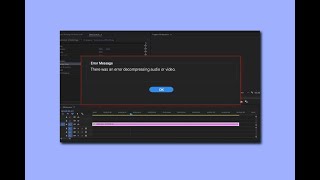 Solved “There Was An Error Decompressing Audio or Video” Premiere Pro [upl. by Tyoh]