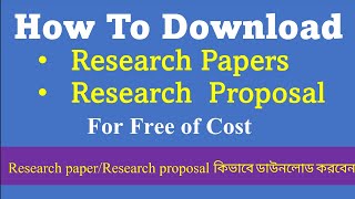 How To Download Free Research Paper Research Proposal From Google Chrome [upl. by Cochrane]