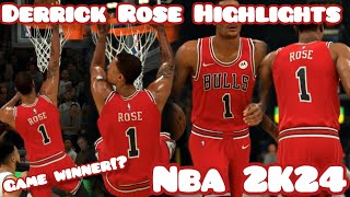 Retirement🌹 Derrick Rose Highlights  NBA 2K24 Gameplay [upl. by Stoat]