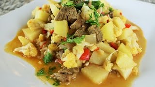 Receta Peruana De Coliflor Guisada – Comida Saludable [upl. by Arabelle344]