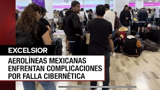 Decenas de vuelos afectados en el AICM por fallo informático global [upl. by Charlean195]