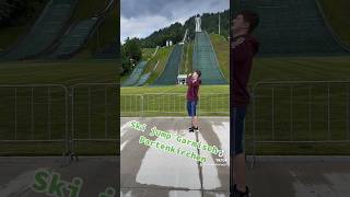 Training at the ski jump GarmischPartenkirchen with resistancebands trainingeverywhere fitness [upl. by Lehplar157]