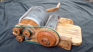 Hand Made Drum Carder As A Present For My Girlfriend [upl. by Euginimod]