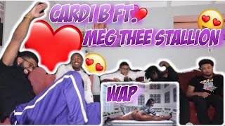 😍👏🏽Cardi B  WAP FEAT MEGAN THEE STALLION OFFICIAL MUSIC VIDEO REACTION🍑👀 [upl. by Nelli]