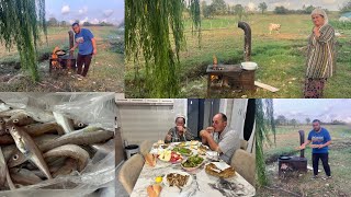 Bahcede kuzine SOBADA balık tava🐟Anamin Sağlık durumu balık bahçe yemek öğleyemeği [upl. by Francis]