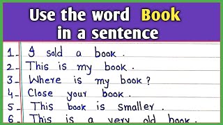 Use the word Book in a sentence  Make sentences from word Book [upl. by Vanny207]