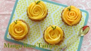 Mango Rose Tartlets  Eggless  MOTHER’S DAY SPECIAL [upl. by Jarvis411]