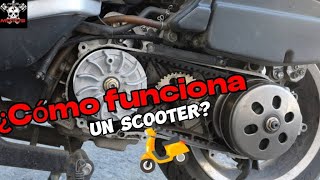 ¿cómo funciona un scooter y su embrague centrífugo motores como funciona un scooter motos [upl. by Yrol525]