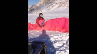 Parasledding Snow machining Paragliding Eric oddy BC Rockys Mountains [upl. by Elaval946]