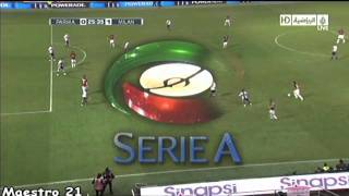 Pirlo Goal on Parma  02102010 all replay [upl. by Nirik]