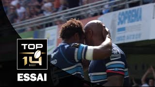 TOP 14 ‐ Essai 2 Nemani NADOLO MHR – MontpellierBrive – J6 – Saison 20162017 [upl. by Oigolue]