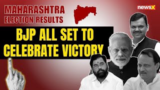 Maharashtra Election Results BJP All Set to Celebrate Victory in Maharashtra  NewsX [upl. by Glavin179]