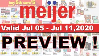 Meijer Ad Preview Jul 052020  Meijer Weekly Ad Buy 5 Save 5  Meijer Ad Sneak Peek Hot Deals [upl. by Aratehs]