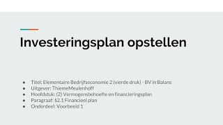 Investeringsplan opstellen [upl. by Polk]