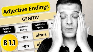 Die Adjektivdeklination im Genitiv  German adjective endings in Genitive [upl. by Erdeid]