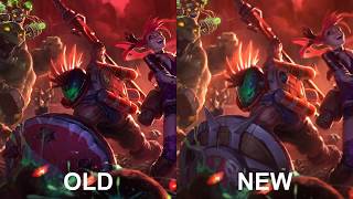 Pantheon Rework All Abilities NEW and OLD Comparison  All Splash Arts Comparison [upl. by Yellhsa]