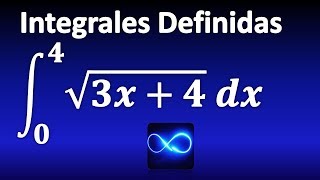 07 Integral definida de una raíz cuadrada cambio de variable cambio en límites de integración [upl. by Oman]