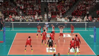 Volleyball Japan  Poland 32 Full Match Friendly 2024 Paris Olympic Preparation [upl. by Eenat875]