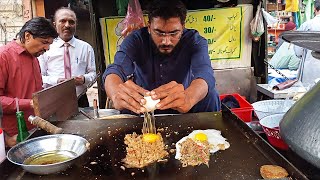 Roadside Scrambled Eggs l Anda Ghotala Bhurji l Street Food Scrambled Eggs Making Karachi [upl. by Sparky]