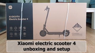 Xiaomi Electric scooter 4 unboxing and setup 2023 [upl. by Pillihpnhoj]