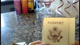 Vanessas DIY Passport Wedding Invites amp RSVP Boarding Passes [upl. by Neelyar]