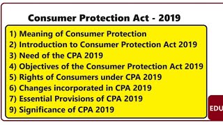 Consumer Protection Act  2019  Full Topic Easy Explanation with Examples [upl. by Thorncombe265]