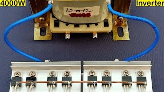 Powerful Inverter 4000W  How to Make Simple Inverter Using IRFZ44N  8 Mosfet  Sine Wave [upl. by Culbert614]