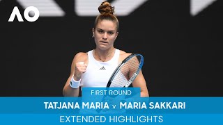 Tatjana Maria v Maria Sakkari Extended Highlights 1R  Australian Open 2022 [upl. by Harold]