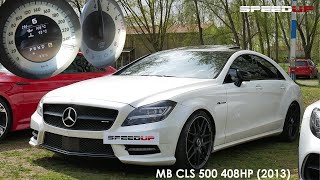 MERCEDES CLS 500 AMG  V8 BITURBO  408 hp  ACCFELERATION amp TOP SPEED TEST  DRAGY  100200  2012 [upl. by Ja798]