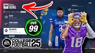 HOW TO DO 99 OVERALL GLITCH in College Football 25 With WR [upl. by Alorac]