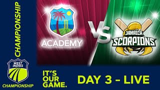 🔴 LIVE WI Academy v Jamaica  Day 3  West Indies Championship 2024  Friday 15th March [upl. by Tidwell987]