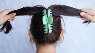 Latest Hairstyle For Ladies 2023 – Easy Bun Hairstyle With Claw Clip  Juda Hairstyle For Summer [upl. by Annaegroeg]