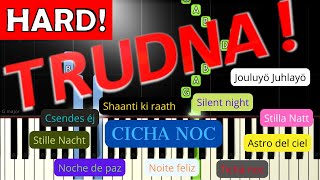 🎹 Cicha noc  Piano Tutorial TRUDNA wersja 🎵 NUTY W OPISIE 🎼 [upl. by Zumstein]