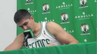 Darko Milicics Celtics Media Day interview [upl. by Moyers]