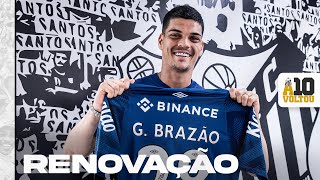 GABRIEL BRAZÃO RENOVA COM O SANTOS FC ATÉ 2028 [upl. by Kelleher988]