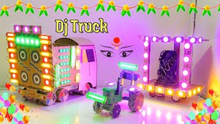 New Goori Pooja Big DJ Truck Ganesh Visarjan DJ Light  Durga Navratri DJ Loading Kaali DJ Trolley [upl. by Salohcin]