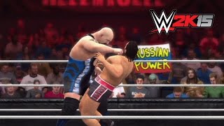 WWE 2K15 Replay Big Show vs Rusev — WWE Hell in a Cell 2014 Simulation [upl. by Ahsikyt]