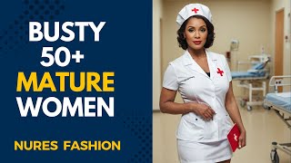 Natural Old 50 Mature Woman  Nurse Fashion [upl. by Harlen835]